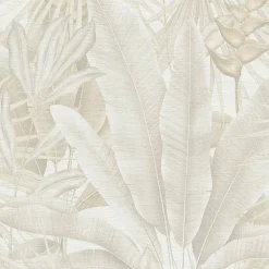 A.S. Creation Papier peint intissé vintage feuillage beige mat l.1005 x l.53cm, As Création- Papier Peint