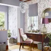 Laura Ashley Papier peint intissé Wild meadow imprimé fleurs iris blanc, violet L.1000 x l.52cm- Papier Peint