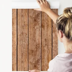 Muralo Papier Peint Panneaux En Bois Pour La Chambre- Papier Peint