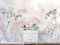 Wallarena Papier Peint Panoramique<Papier Peint Panoramique Intissé Fleurs Pissenlits Beige - 300x210 cm - Papier Peint Chambre et salon