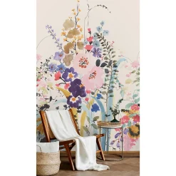 GoodHome Papier Peint Panoramique|Papier Peint<Papier peint panoramique intissé Venetian fleurs pastel L.280 x l.159 cm