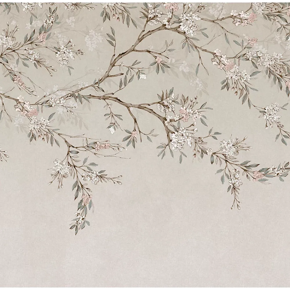 Art for the Home Papier Peint Panoramique<Papier peint panoramique Blossom Trail 300 x 280cm Beige, marron, vert grisé