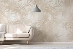 Acte Déco Papier peint panoramique Ombres bambous, Beige 150 x 250cm- Papier Peint Panoramique