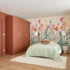 GoodHome Papier peint panoramique intissé Sinopia fleurs multicouleurs L.280 x l.159 cm- Papier Peint Panoramique|Papier Peint