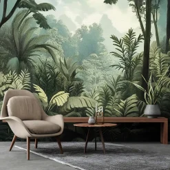 Wallarena Papier Peint Panoramique Intissé Nature Foret Jungle 350x250 cm - Colle Inclus - Moderne XXL Papier Peint por Chambre Salon- Papier Peint Panoramique