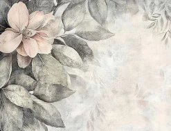 Wallarena Papier Peint Panoramique<Papier Peint Panoramique Intissé Feuilles Fleurs Vintage 250x175 cm - Colle Inclus - Chambre et Salon