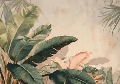 Wallarena Papier Peint Panoramique Intissé Feuilles Jungle Vert - 400x280 cm - Papier Peint Chambre et salon- Papier Peint Panoramique