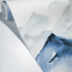 99DECO Papier peint panoramique - Yukon - Bleu - intissé : 150g/m² - 5 lés : 240x270cm- Papier Peint Panoramique