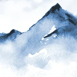 99DECO Papier peint panoramique - Yukon - Bleu - intissé : 150g/m² - 5 lés : 240x270cm- Papier Peint Panoramique
