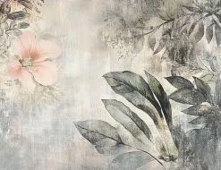 Wallarena Papier Peint Panoramique<Papier Peint Panoramique Intissé Feuilles Fleurs Vintage 400x280 cm - Colle Inclus - Chambre et Salon