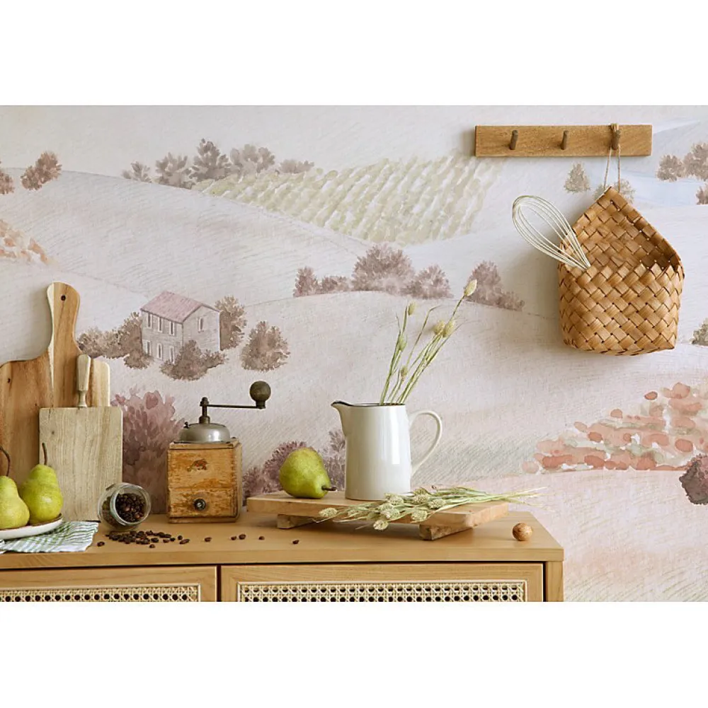 99Deco Papier Peint Panoramique<Papier peint panoramique - Campagne - Rouge - intissé : 150g/m² - 7 lés : 336x270cm