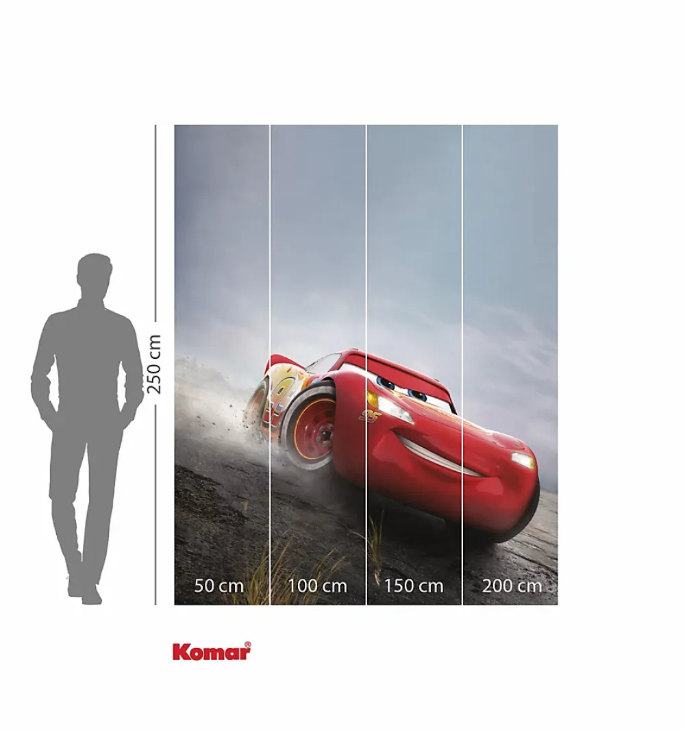 Komar Papier Peint Panoramique<Papier peint panoramique sur intissée de - Disney and Pixar Cars Shine - Taille: 200 x 250 cm