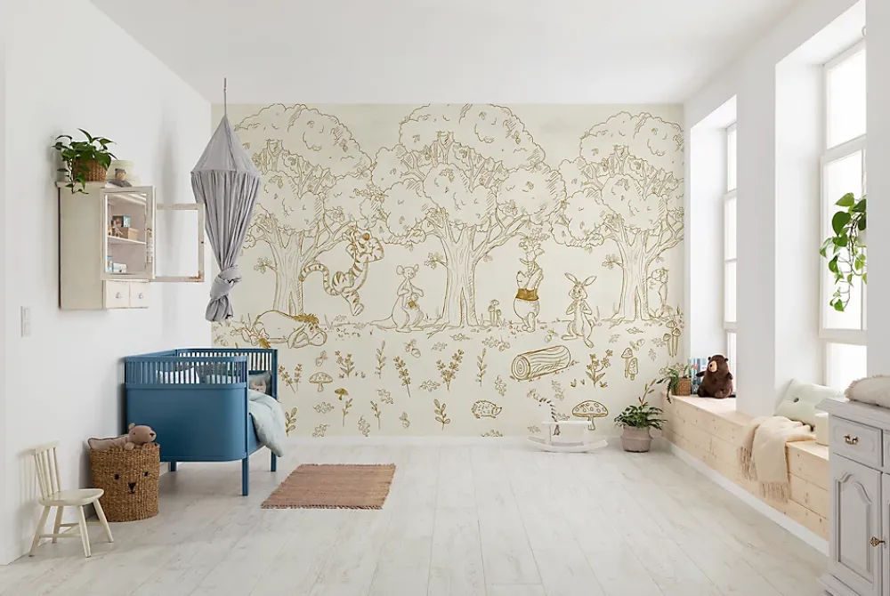 Komar Papier peint panoramique sur intissée de - Disney Winnie the Pooh Outdoors - Taille: 400 x 250 cm- Papier Peint Panoramique
