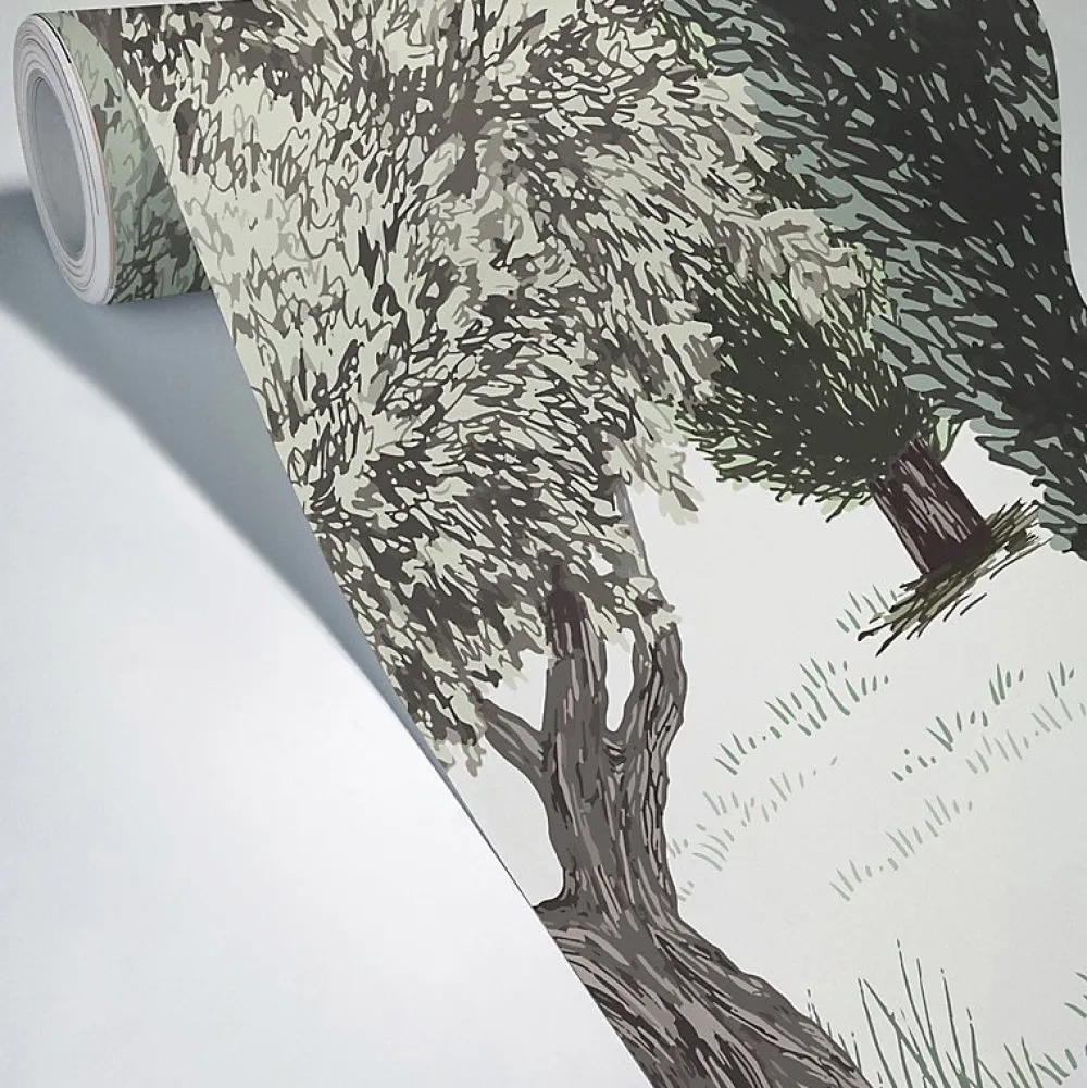 99DECO Papier Peint Panoramique<Papier peint panoramique - Tivoli - Vert - intissé : 150g/m² - 7 lés : 336x270cm