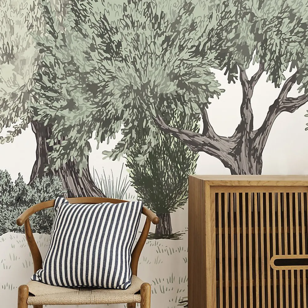99DECO Papier Peint Panoramique<Papier peint panoramique - Tivoli - Vert - intissé : 150g/m² - 7 lés : 336x270cm