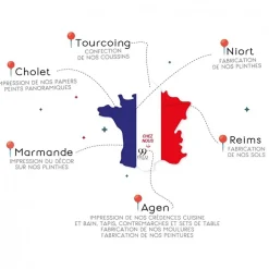 99DECO Papier peint panoramique - Lamnar - Noir - intissé : 150g/m² - 7 lés : 336x270cm- Papier Peint Panoramique