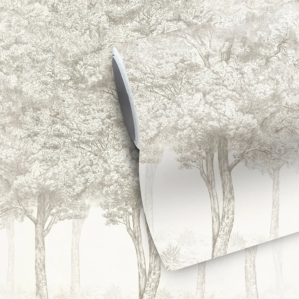GoodHome Papier peint panoramique Intissé Sunste gris clair 200 x 280 cm- Papier Peint Panoramique