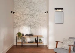 GoodHome Papier peint panoramique Intissé Sunste gris clair 200 x 280 cm- Papier Peint Panoramique