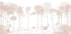 Acte Déco Papier peint panoramique Balade dans les bois, Beige 375 x 250cm- Papier Peint Panoramique