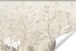 Muralo Papier Peint Photo ARBRES Feuilles Oiseaux Pour Salon 368cm x 254cm- Papier Peint Panoramique