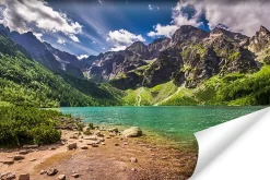 Muralo Papier Peint Photo Pour Salon PAYSAGE Lac Montagnes 270cm x 180cm- Papier Peint Panoramique