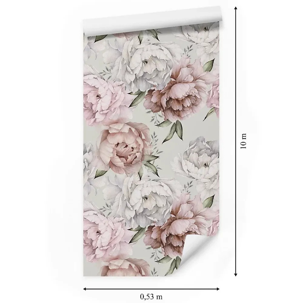 Muralo Papier Peint<Papier Peint PIVOINES Feuilles Nature Pour La Chambre