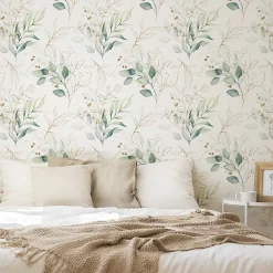 Muralo Papier Peint<Papier Peint Pour Chambre FEUILLES Aquarelle Nature
