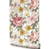Muralo Papier Peint Pour La Chambre FLEURS Pivoines Hibiscus Pastel Nature- Papier Peint