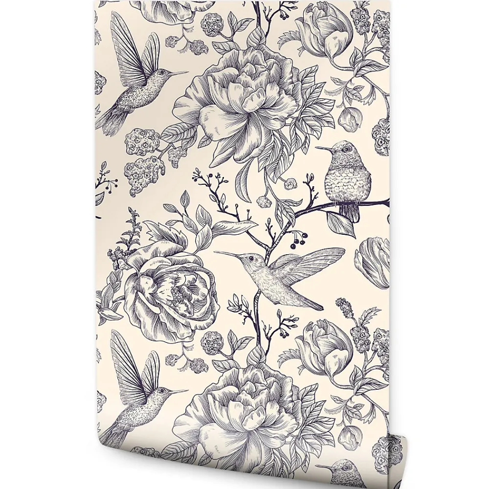 Muralo Papier Peint<Papier Peint Pour La Chambre OISEAUX Fleurs Retro