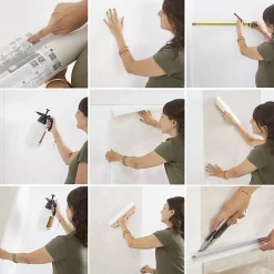 GoodHome Papier Peint<Papier peint pré-encollé Easy Roll vinyle intissé uni grège l.53 x L.1005 cm, Coppins