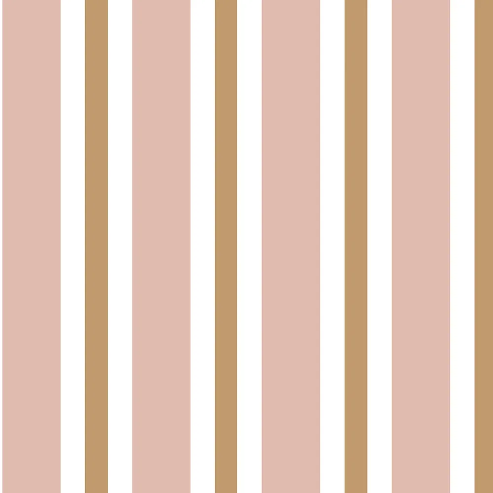 GoodHome Papier Peint<Papier peint pré-encollé vinyle intissé rayures rose Easy Roll Penrose l.53 x H.1005 cm