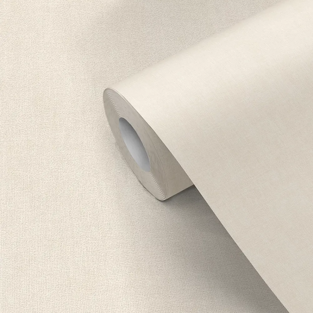 GoodHome Papier Peint<Papier peint pré-encollé vinyle intissé uni beige Easy Roll Coppins l.53 x H.1005 cm