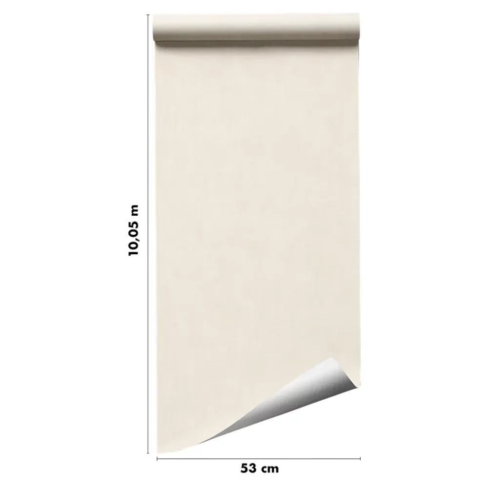 GoodHome Papier Peint<Papier peint pré-encollé vinyle intissé uni beige Easy Roll Coppins l.53 x H.1005 cm