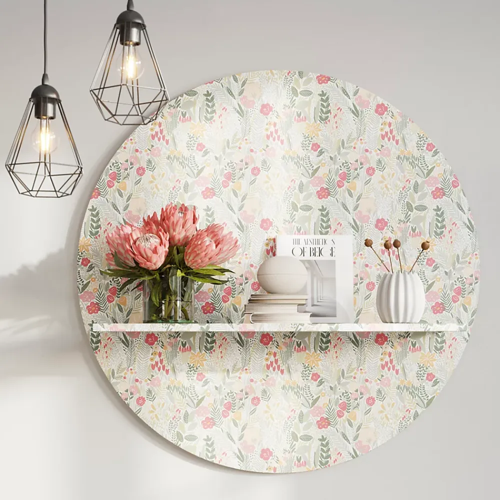 GoodHome Papier peint pré-encollé vinyle intissé fleuri Easy Roll Aristea multicolore l.53 x H.1005 cm- Papier Peint