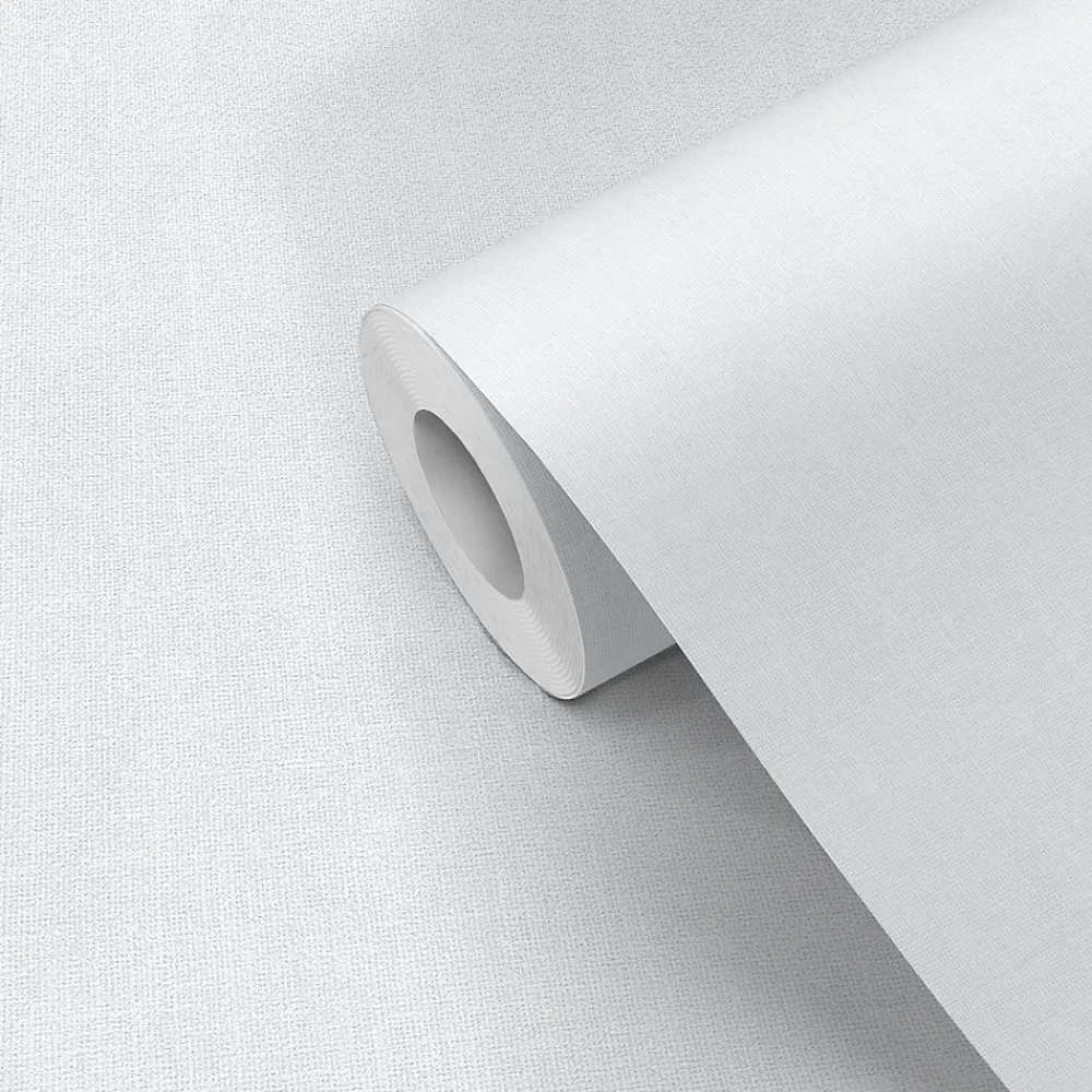 GoodHome Papier Peint<Papier peint pré-encollé vinyle intissé uni blanc Easy Roll Coppins l.53 x H.1005 cm