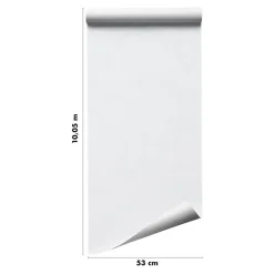 GoodHome Papier Peint<Papier peint pré-encollé vinyle intissé uni blanc Easy Roll Coppins l.53 x H.1005 cm
