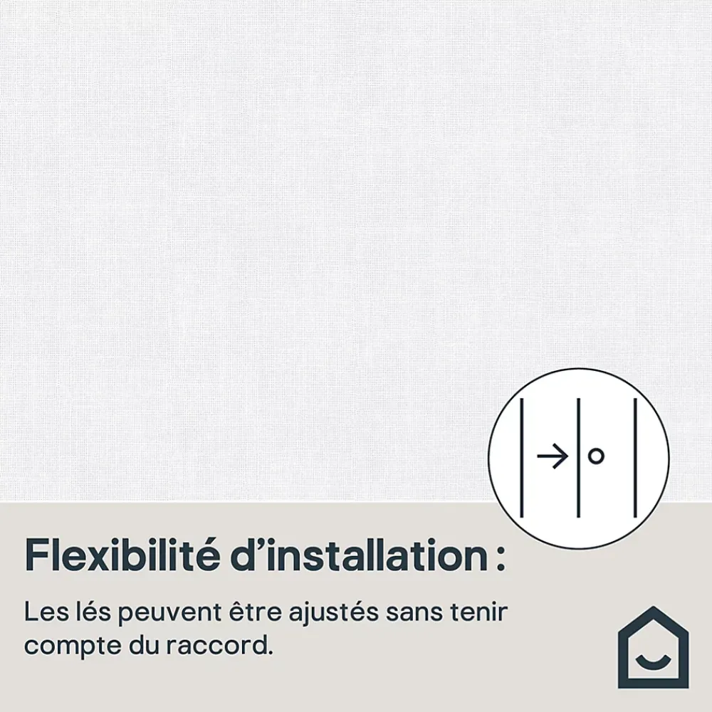 GoodHome Papier Peint<Papier peint pré-encollé vinyle intissé uni blanc Easy Roll Coppins l.53 x H.1005 cm