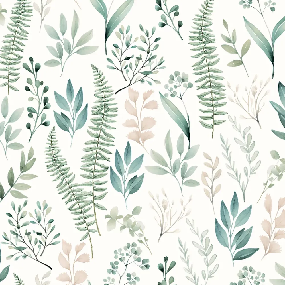 GoodHome Papier Peint<Papier peint pré-encollé vinyle intissé fleuri Easy Roll Chandos vert l.53 x H.1005 cm
