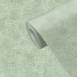 GoodHome Papier Peint<Papier peint pré-encollé vinyle intissé uni vert pailleté Easy Roll Bagatelle l.53 x H.1005 cm