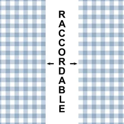 99Deco Papier Peint Panoramique<Papier peint raccordable - Vichy - Bleu - intissé : 150g/m² - 4 lés : 192x270cm