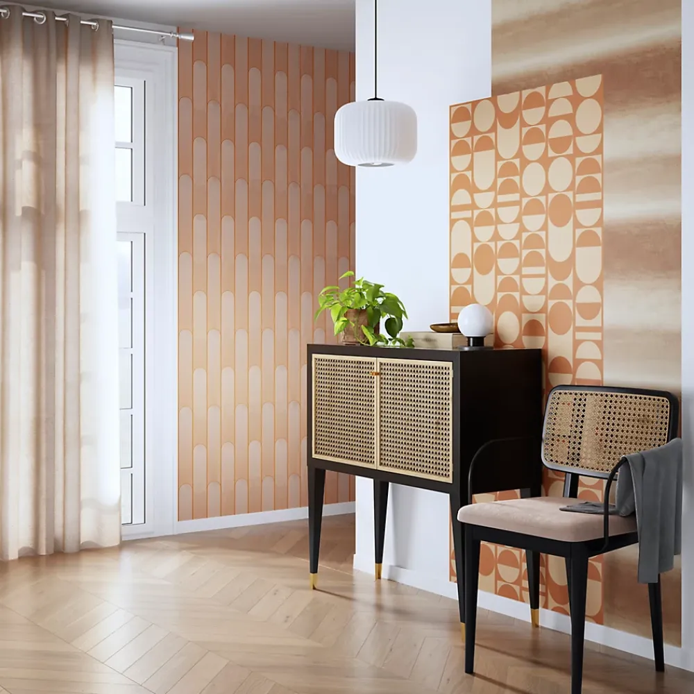 GoodHome Papier Peint<Papier peint Suède intissé Irving beige l.53 x H.1000 cm