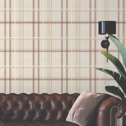 Lutèce Papier peint vinyl intissé Bensimon carreau beige L.1005 x l.53cm- Papier Peint