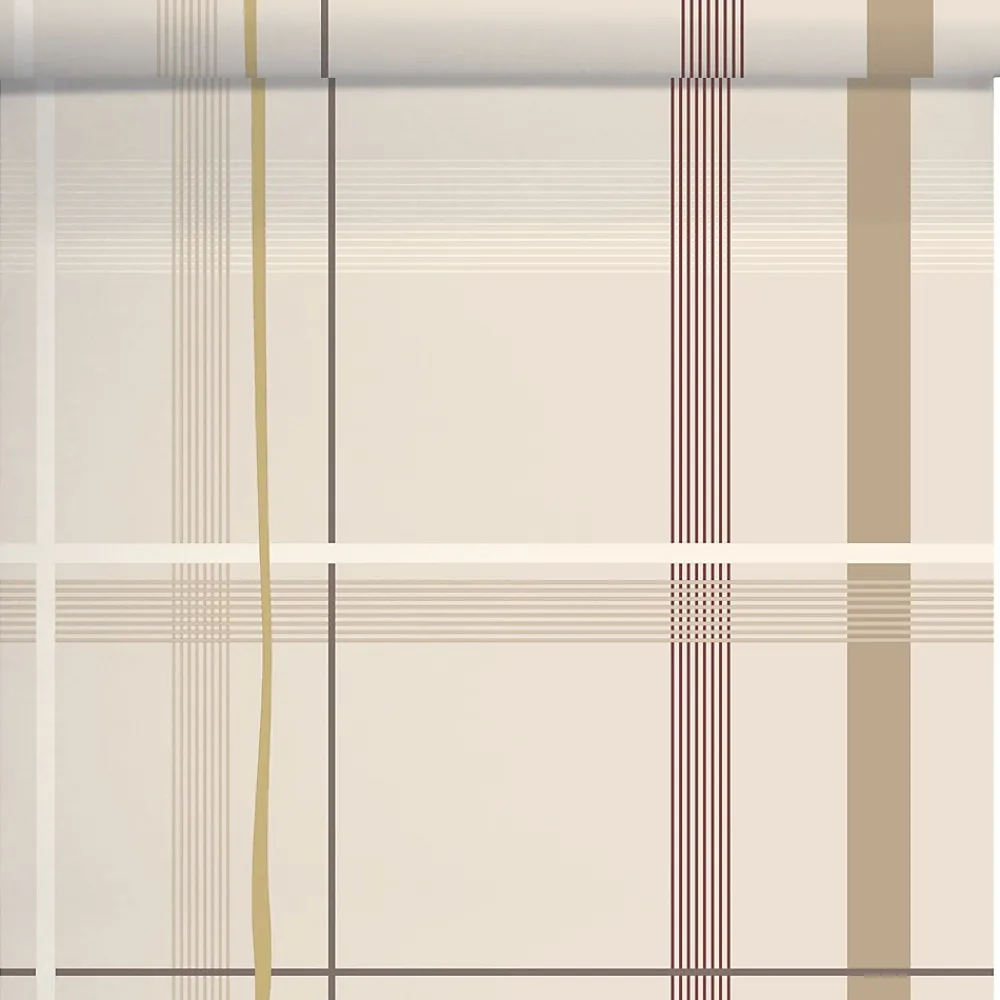 Lutèce Papier peint vinyl intissé Bensimon carreau beige L.1005 x l.53cm- Papier Peint