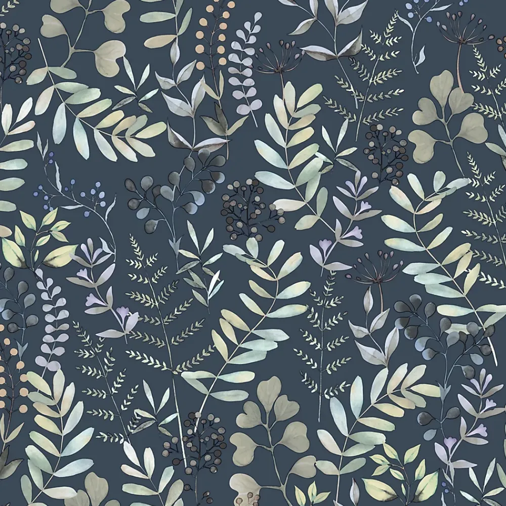Ugepa Papier Peint<Papier peint vinyle grainé sur intissé botanique Olivia bleu L.1001 x l.53 cm Ugépa