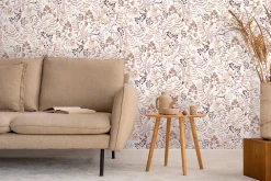Ugepa Papier Peint<Papier peint vinyle grainé sur intissé botanique Olivia feuillage rose L.1001 x l.53 cm Ugépa