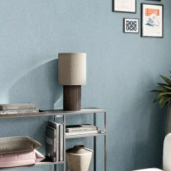 GoodHome Papier peint vinyle intissé uni bleu vert L.53 x l.1005 cm Tille- Papier Peint