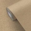 GoodHome Papier peint vinyle intissé Pufos uni texturé beige L. 10,05m x l. 0,53m- Papier Peint