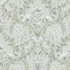 Laura Ashley Papier Peint<Papier peint vinyle intissé fleuri vert L.1000 x l.52 cm Parterre
