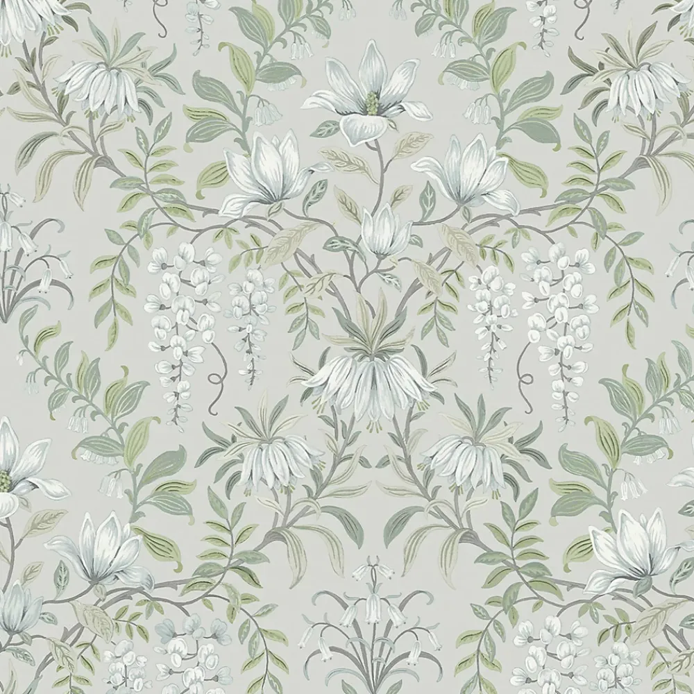 Laura Ashley Papier Peint<Papier peint vinyle intissé fleuri vert L.1000 x l.52 cm Parterre