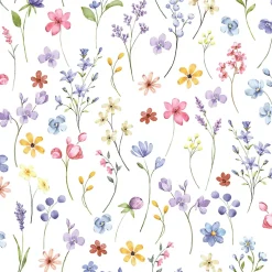 Ugepa Papier peint vinyle intissé fleurs romantiques multicouleurs L. 1005 x l. 53cm- Papier Peint
